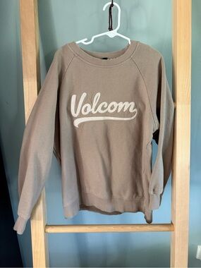 Volcom Kids Crewneck Sweatshirt in Taupe